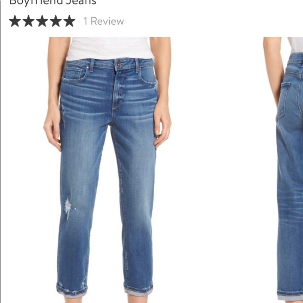 Paige Jimmy Jimmy High Waist Crop Boyfriend Jeans